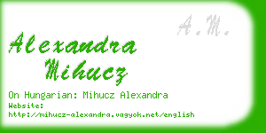 alexandra mihucz business card